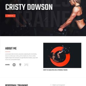 Layout Personal Fitness Trainer
