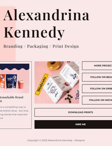 Макет Дизайнер Лінк in Bio Головна сторінка