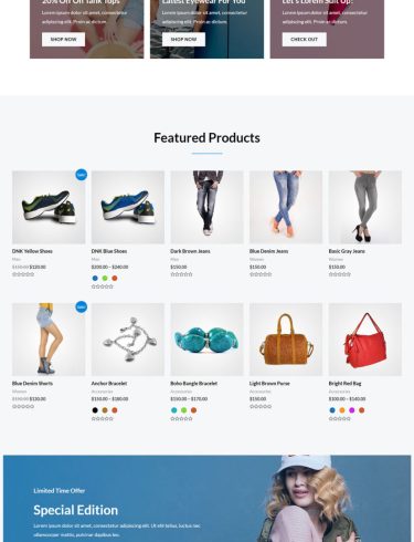 Макет Фірмовий магазин Головна сторінка