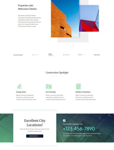 Макет Будівництво Головна сторінка