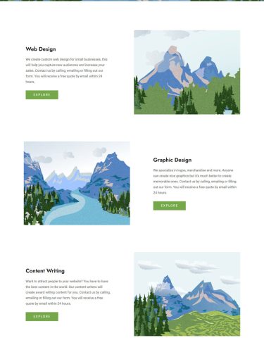 Макет Планета Земля Страница Услуги