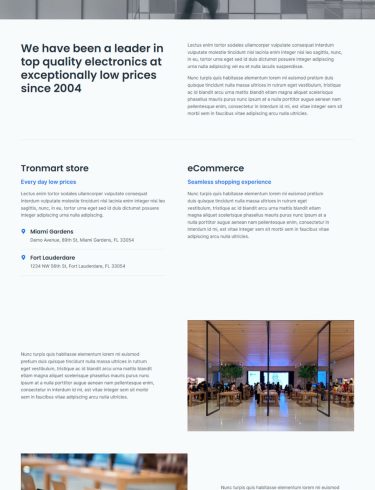 Макет Магазин Електроніки Сторінка Про нас