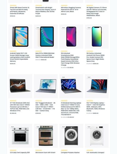 Макет Магазин Електроніки Сторінка Нові надходження