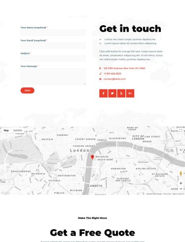 Макет Летючі вантажники Сторінка Контакти