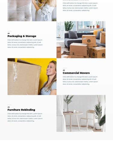 Макет Летючі вантажники Сторінка Послуги