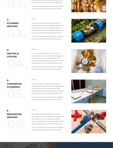 Макет Сантехник Страница Услуги