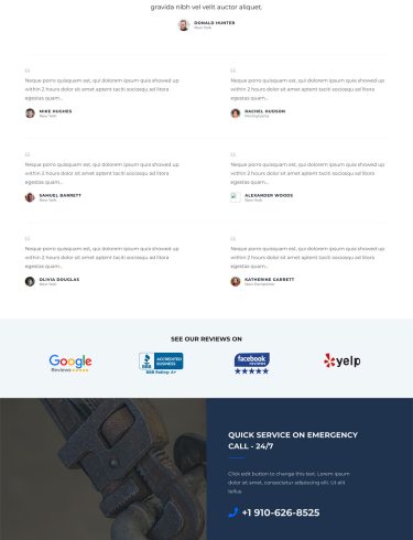 Макет Сантехник Страница Отзывы